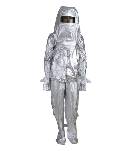 Fireman Suit Aluminum Silver Heat Resistant