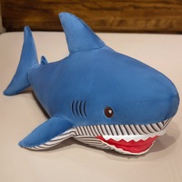 Peluche Requin Personnalisée, Jouet Marin Doux et Rembourré, Adorable Coussin Requin Bleu pour Enfants, Cadeau et Décoration d'Intérieur