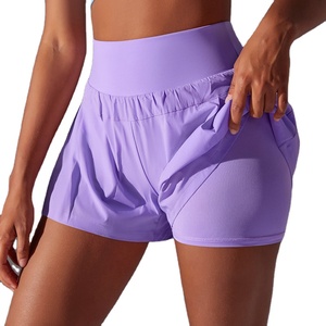 Women's High Waist Cool Slimming Solid Color Tennis Sports <strong>Shorts</strong> Breathable Fitness Running Yoga <strong>Short</strong> <strong>Skin</strong> Friendly - Product Image 1