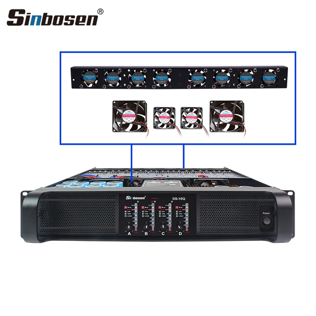 Line Array Powered Amplifier DS-10Q Professional 4 Channels Dj Amplifier Board 2000 Watt