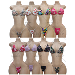 Maxsun sıcak kız seksi ekose Mini etek iki parçalı tayt Mini Bikini egzotik dans giyim striptizci kıyafet <span class=keywords><strong>Modern</strong></span> dans giymek
