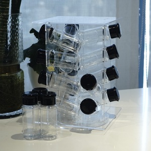 Hot Selling 360 <b>Rotating</b> Acrylic <b>Spice</b> <b>Rack</b> 16 Holes Transparent Holder for Kitchen - Product Image 2