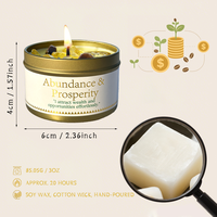Bougie parfumée artisanale en cire de soja naturelle à label privé, parfumée aux cristaux, dans une boîte, pour la décoration de la maison