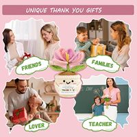 VQZHIF pour mini-tulipes au crochet en coton, cadeaux de remerciement pour femmes, décoration florale tricotée positive, appréciation pour les enseignants