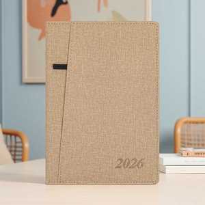 Personalised Leather Hardcover Notebook Planner with Saddle Stitching PP Cover Colourful Elastic Bands & Custom Bullet Notes - Product Image 5