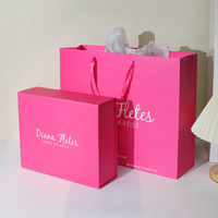 Maßgefertigte Luxus Rosa Papier Verpackung Faltbare Schuh-Geschenkbox Magnetische Papierbox Verpackung Mit Magnetverschluss