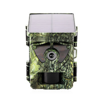 Caméra de chasse solaire 4K 30FPS avec capteur CMOS, batterie Li-ion 18650 intégrée de 5200 mAh, vitesse de déclenchement de 0,3 s et étanchéité IP67