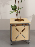 Étagère mobile personnalisée en profilé aluminium, design silencieux, avec roulettes, pour rangement de pots de fleurs, en panneau marin, pour bricolage et usage commercial
