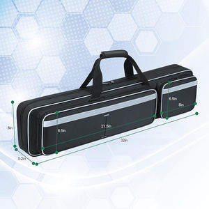 Étui pour queue de billard gratuit, 4x4, étui de transport pour queue de billard, sac rembourré pour queue de billard - Contient 4 queues et 4 shafts - Product Image 4