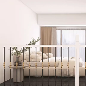 Tiang tangga tempa besi tempa luar ruangan kualitas tinggi baru pagar tangga <span class=keywords><strong>Newel</strong></span> Post desain logam tahan lama plastik - Product Image 3