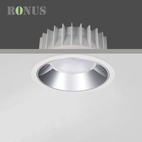 Réflecteur chromé 40W projecteur de projet d'hôtel lampe vers le bas COB encastré anti-éblouissement LED Spot Light