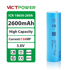 แบตเตอรี่แบบโซลิดสเตท ICR18650-26VA 2600mAh 3.6V 5C สำหรับเครื่องมือไฟฟ้าและยานยนต์ไฟฟ้า 1000 รอบการใช้งาน ขายส่ง - Product Image 1