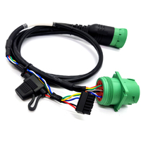 كابل Y من نوع J1939 Type2 إلى مقبس J1939 و43025-1400 ذو 14 سنًا مع حامل فيوز، واجهة OBD2 لقارئ الأكواد HD16-9-1939S-P080
