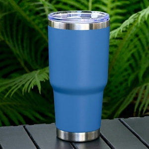 30oz Stainless Steel Vacuum Insulated Car Tumbler with Leak Proof Lid 30 oz Powder Coated Travel Coffee <b>Mug</b> for Car Cup Holder - Product Image 1
