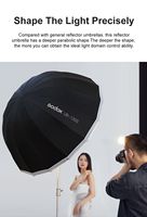 Parapluie Réflecteur Parabolique Godox UB-85W 105W 130W UB-165W avec Diffuseur en Tissu pour Éclairage de Studio
