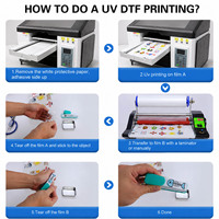 Film PET Premium UV DTF A et B en rouleau pour transfert à froid, autocollant pour imprimante UV, effet 3D gaufré, coque de téléphone DIY