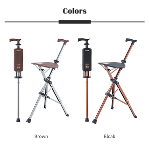 Thuận tiện và linh hoạt có thể gập lại Gậy đi bộ với ghế Thiết kế trọng lượng nhẹ nhựa xử lý và cao su tip cho du lịch - Product Image 4