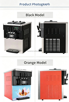 Máquina Industrial Portátil para Helado Suave, Máquina Automática para Hacer Helado Suave, Máquina para Conos de Helado con 2+1 Sabores Mixtos