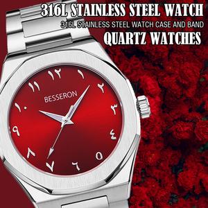 Montre Sportive à Quartz Ultra Design Arabe pour Femmes et Filles, Aiguilles Lumineuses, Cadeau d'Affaires ou de Fêtes, Acier Inoxydable 22mm - Product Image 5