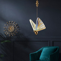 Lustre papillon de luxe lumière moderne Art artisanat décoration hôtel moderne suspension suspendue pour salon Restaurant