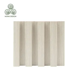 MUMU Composite effet bois PVC fabrication usine vinyle 3D rainure bois lamelles panneau mural