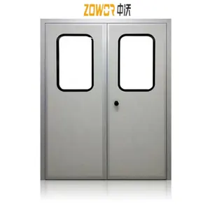 High Quality Metal Stainless Steel Tempered View Window Hospital Clean Room Fire Retardant Security Exit Door