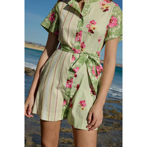 Robe courte imprimée à coupe ample pour femme |   Robe décontractée à manches courtes pour se détendre, faire les courses et porter le <span class=keywords><strong>week</strong></span>-<span class=keywords><strong>end</strong></span> - Product Image 3