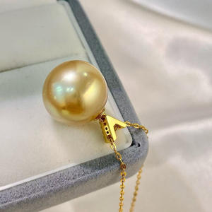 31433 Accesorios de Perlas DIY, Colgante de Plata S925 con Collar de Jade en Forma de V, Bandeja Vacía Redonda de 9-13 mm - Product Image 4