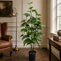 Directo de Fábrica, Arbusto Artificial de Pothos Verde de 90CM, Hojas en Forma de Corazón, Ecológico, Ignífugo, Realista, Venta al Por Mayor OEM para Interiores del Hogar