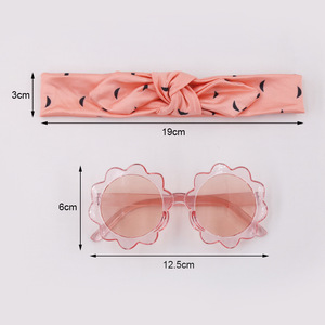 Accesorios para el Cabello para Niñas, Diademas <span class=keywords><strong>de</strong></span> Tela Estampada para Bebés, Diademas con Flores, <span class=keywords><strong>Gafas</strong></span> <span class=keywords><strong>de</strong></span> <span class=keywords><strong>Sol</strong></span> Redondas, Lazos para el Cabello - Product Image 2