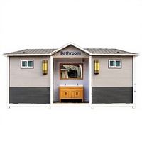 Toilettes publiques de luxe écologiques en plastique pour zones touristiques, toilettes sèches rurales, salle de bain intégrée pour la rénovation d'usine, Jiaxin