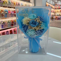 Vente en gros de fleurs de savon artificielles faites à la main, bouquet de roses, boîte cadeau, directement de l'usine, plus de 500 références en stock, personnalisation OEM/ODM, livraison rapide