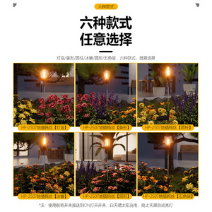 Lampe solaire de jardin Xinyao à filament de tungstène, à insérer au sol, étanche, pour cour extérieure, pelouse, lampe décorative - Product Image 4