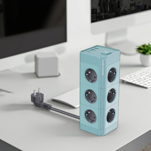 NEW Product Tower Multi <b>USB</b> Socket 4/8/12 Outlets Extension Sockets Multiple EU Standard with 2 <b>USB</b>-A and 2 <b>USB</b>-<b>C</b> - Product Image 1