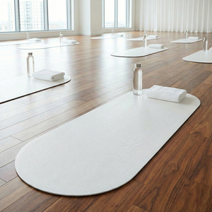 Custom Double Layer 6mm <strong>TPE</strong> &amp; Rubber Yoga Mat Joint Protection Strong Grip Quick Dry Recyclable Material Stylish Home Workouts - Product Image 1