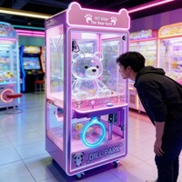 Machine de jeu à monnayeur économique pour parc d'attractions, machine à griffes d'arcade personnalisée pour la distribution de jouets avec accepteur de billets