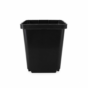 Custom Logo Round Black Plastic Square Gallon Container <b>Pot</b> PP Material Thick Bottom with Multiple <b>Drain</b> Holes Large Size - Product Image 5