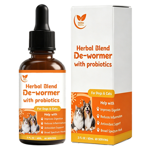 <span class=keywords><strong>Traitement</strong></span> interne doux formulé par des vétérinaires, gouttes liquides à base de plantes, vermifuge avec probiotiques <span class=keywords><strong>pour</strong></span> chiens et chats, <span class=keywords><strong>pour</strong></span> la santé intestinale. - Product Image 1