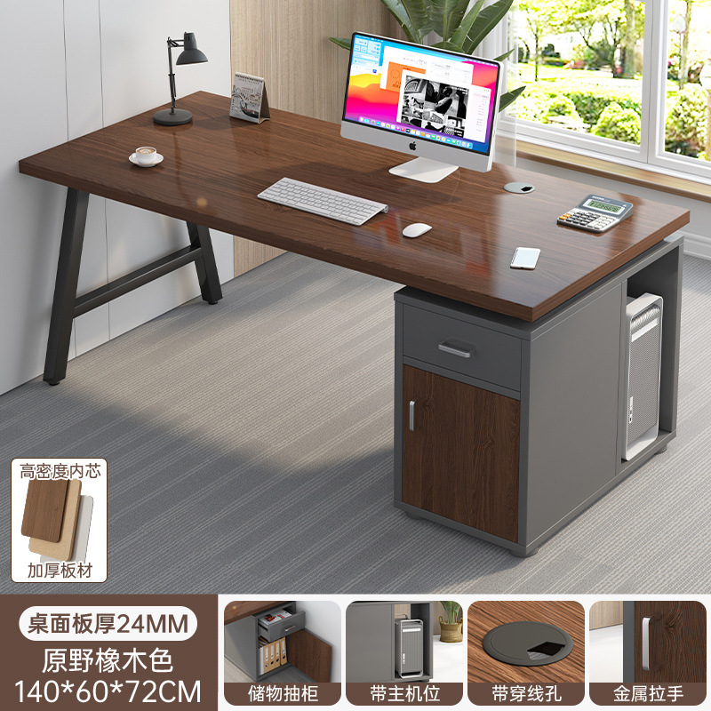 Plateau épaissi de 24 mm - Cadre en acier de 40 mm - Bureau simple - 14060 - Wild