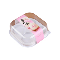 Boîte à gâteau en plastique jetable avec couvercle en dôme, boîte en plastique pour usage alimentaire ou emballage sous blister