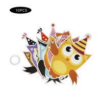 Coloré hibou anniversaire bannières drapeau hibou décorations de fête à thème pour bébé douche fête d'anniversaire fournitures