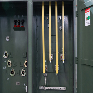 Transformateur de distribution monté sur socle à 3 phases, conforme aux normes IEEE et certifié CE, 500 kVA, 750 kVA, 300 kVA, 27,6 kV, 480 V, refroidissement ONAN, rempli - Product Image 2