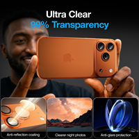 Protection d'objectif d'appareil photo 3D en verre trempé double couleur AR Armor 17 Pro Pro Max, anti-rayures, haute définition pour iPhone