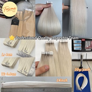 Extension per Capelli Tape-In di Alta Qualità, Installazione Rapida, Ipoallergeniche, Certificate CE RoHS ISO, Doppia Trama, 100% Capelli Umani - Product Image 5