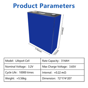 เซลล์3.2V rept/sunwoda/ev/lishen/hithium. 280Ah 304Ah 314Ah แบตเตอรี่ลิเธียมไอออนแบบปริซึม320Ah - Product Image 4