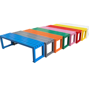 Banco de <span class=keywords><strong>metal</strong></span>, muebles de exterior, salón de lujo, jardín, banco de parque, sillas - Product Image 1