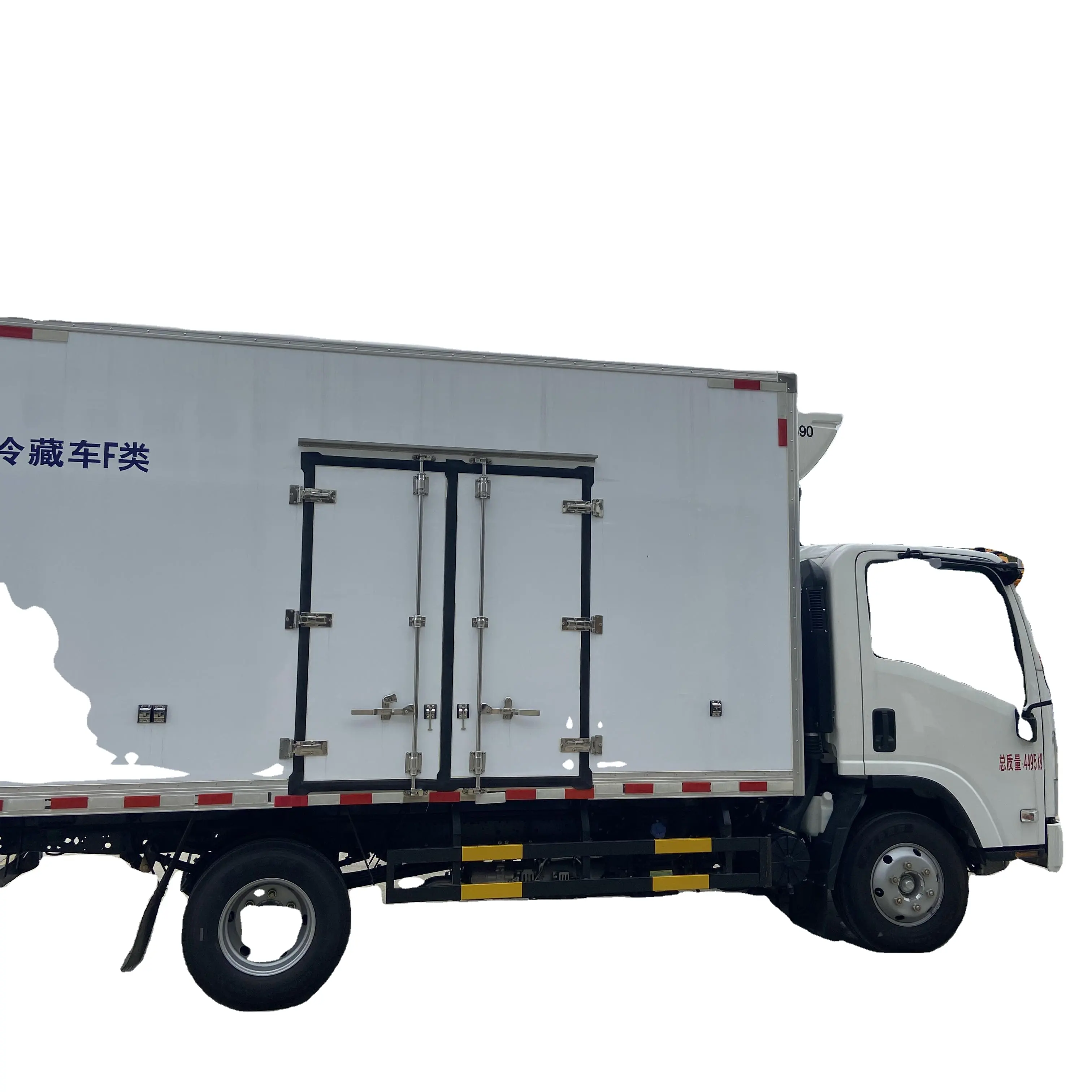 Yüksek performans 4*2 ISUZU elektrikli soğutmalı kamyon dondurucu Van kutu kamyon et meyve sebze ulaşım için