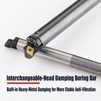 Porte-outil de tournage interne anti-vibration pour trous profonds 1000 mm, tête modulaire en carbure HSS, OEM