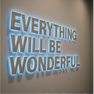 Insegna Personalizzata in Acrilico 3D con Lettere in Rilievo, Logo <span class=keywords><strong>LED</strong></span> da Parete per Ufficio e Boutique, Segnaletica Aziendale Illuminata - Product Image 4