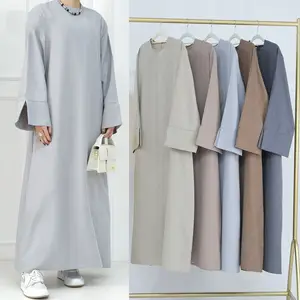 Классическая модель повседневное Повседневное платье мусульманское женское Свободное длинное платье абайя для Ближнего Востока
